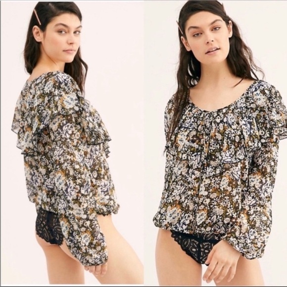 Intimately Free People Say It To Me Floral Bodysuit Size Medium - Picture 1 of 13